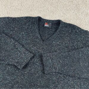 Robert Bruce Sweater Mens M Donegal Flecked Grunge Union Fuzzy USA Vintage T441
